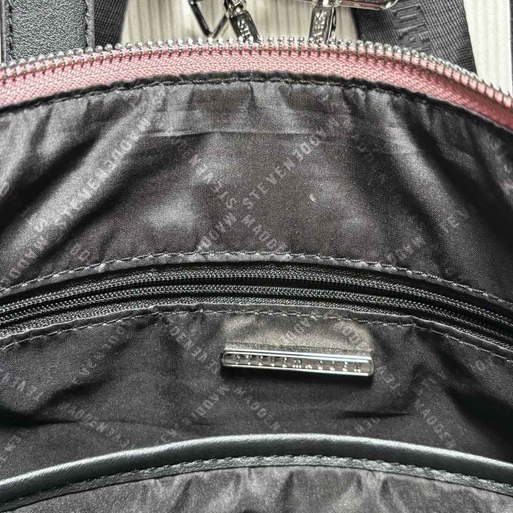 Steve Madden Pink Soft Quilted Convertible Backpack - Picture 8 of 16